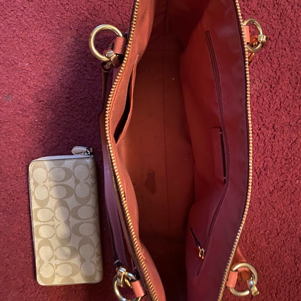 COPY - Coach tote with matching wallet